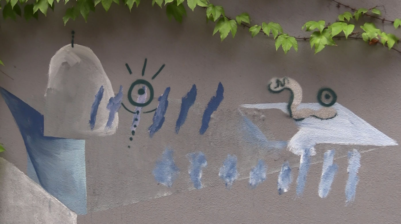 Mural przy Małopolskim Ogrodzie Sztuki