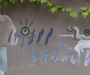Mural przy Małopolskim Ogrodzie Sztuki