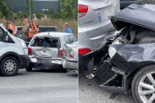 Karambol na trasie S8 w Warszawie. Zderzyło się 10 aut, ogromne utrudnienia