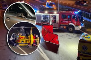 Samochód potrącił pieszego na autostradzie A2! Na miejsce poleciał śmigłowiec LPR