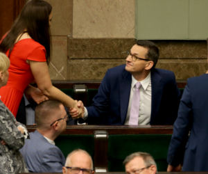 Wpadła w zachwyt po uścisku premiera