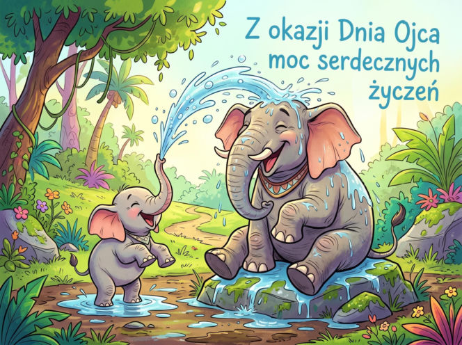 Śmieszna kartka elektroniczna na Dzień Ojca
