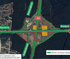 Przebudowa węzła Kijewo - kwiecień 2021