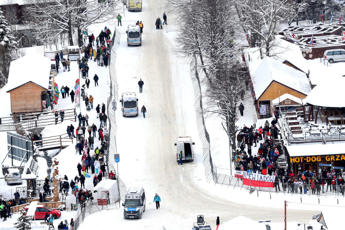 Skoki narciarskie w Zakopanem 13.02.2021. Andrzej Stękała na podium! 