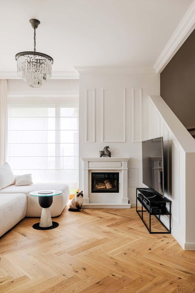 Wnętrze inspirowane Kolorem Roku Pantone 2026 Cloud Dancer