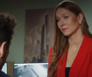 M jak miłość odc. 1929. Elżbieta Domańska (Katarzyna Dąbrowska), Marcin (Mikołaj Roznerski)