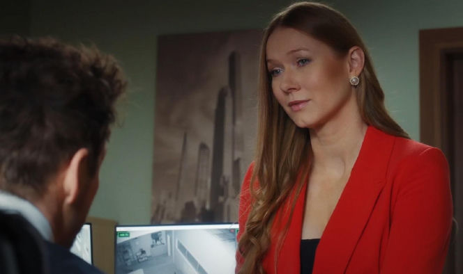 M jak miłość odc. 1929. Elżbieta Domańska (Katarzyna Dąbrowska), Marcin (Mikołaj Roznerski)