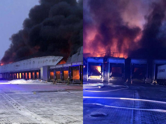 Wielki pożar hali magazynowej w Wielkopolsce