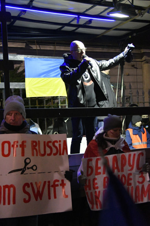 Kolejny protest pod ambasadą Rosji w Warszawie