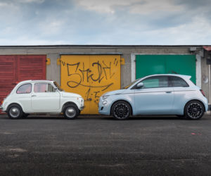 Elektryczny Fiat 500e i klasyczny Fiat 500