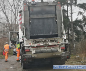 Zażywali narkotyki w kabinie śmieciarki