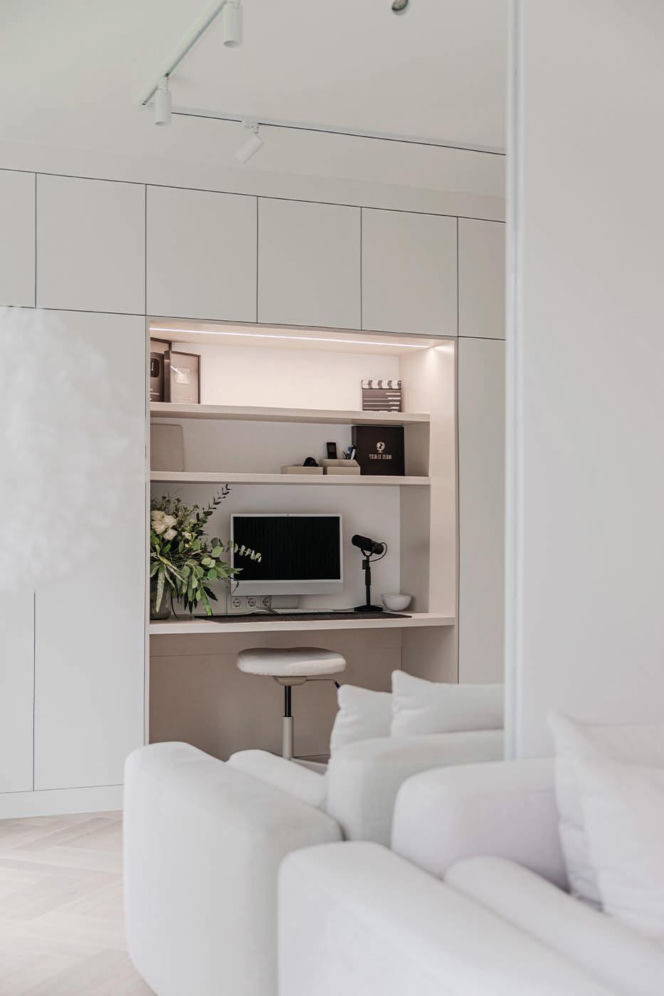 Wnętrze inspirowane Kolorem Roku Pantone 2026 Cloud Dancer