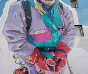 Mural z wizerunkiem Jerzego Kukuczki powstał w Katowicach. Himalaista upamiętniony w Bogucicach