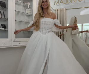 Ślub Anity i Adriana ze ŚOPW tuż-tuż. Panna młoda pokazała suknie ślubne