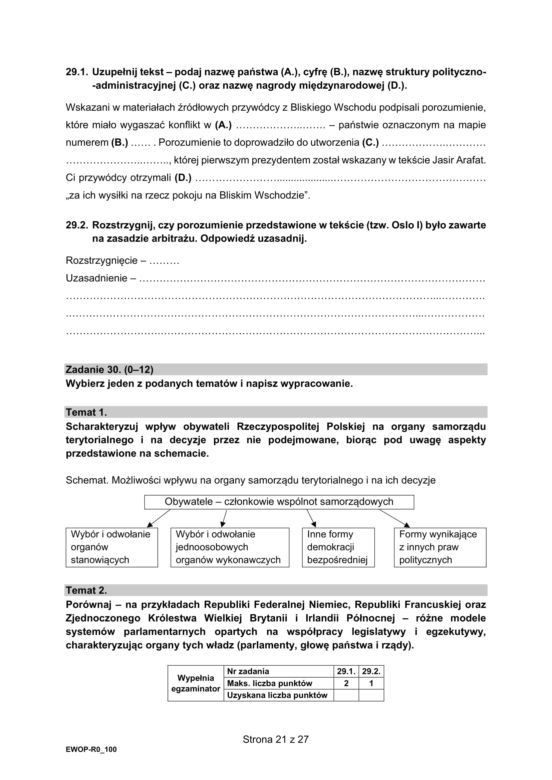 Matura 2021: WOS. Pytania, arkusze CKE, zadania [Matura 11.05.2021]
