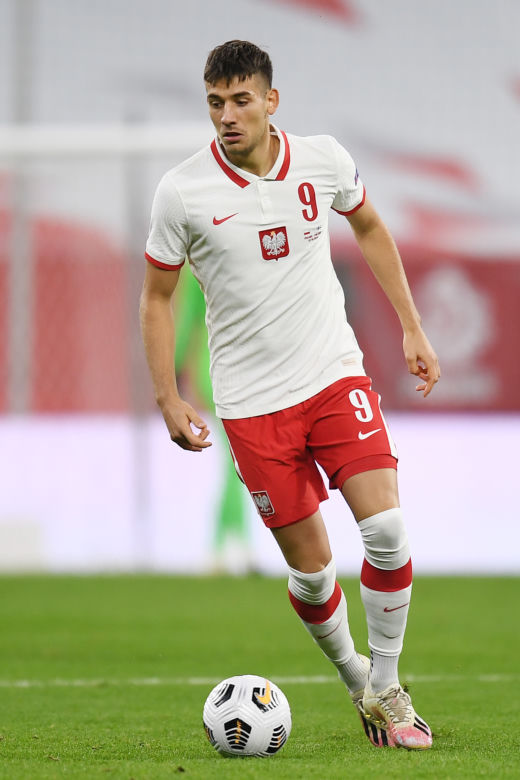 Jakub Moder w meczu Polska - Finlandia