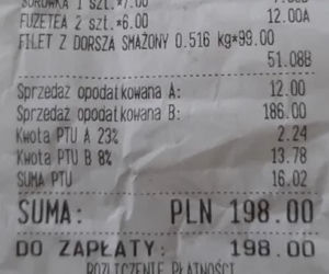 Paragony grozy. Dorsz za 200 zł w Ustroniu Morskim