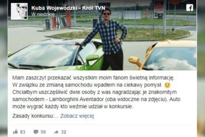 Kuba wojewódzki oddaje Lamborghini - konkurs, w którym nie warto brać udziału