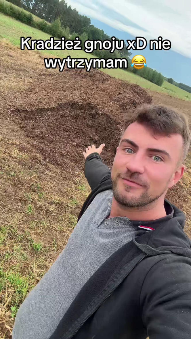Rolnik influencer opowiedział o dramacie. Ktoś ukradł mu gnój z pola
