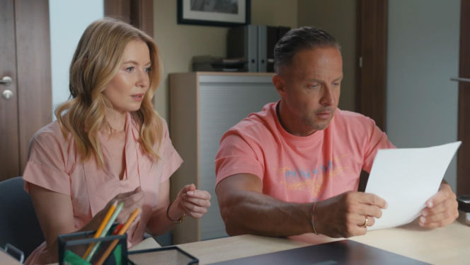 Barwy szczęścia odc. 3272. Dominika (Karolina Chapko), Sebastian (Marek Krupski)