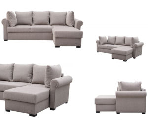 Szara sofa do salonu