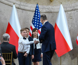 USA/ Prezydent Nawrocki podziękował przedstawicielom Polonii za to, że są ambasadorami Rzeczpospolitej Polskiej