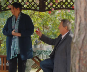 M jak miłość odc. 1918. Łukasz (Zbigniew Borek), Krysia (Hanna Mikuć)