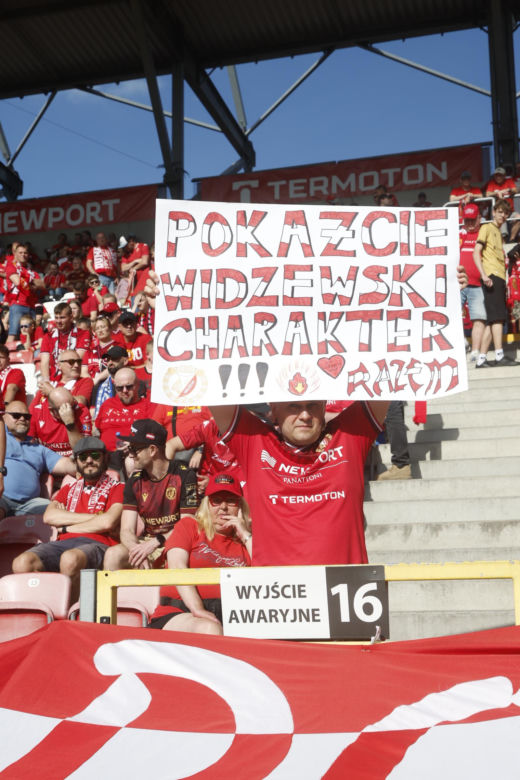 Kibice na meczu Widzew Łódź - Piast Gliwice