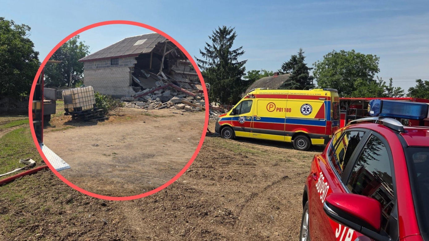 Eksplozja w Wielkopolsce. Zawalony budynek, pod gruzami wciąż jest uwięziona osoba