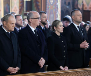 Politycy na pogrzebie Łukasza Litewki