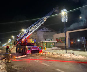 Pożar Biedronki w Polanowie