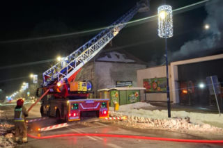 Pożar Biedronki w Polanowie