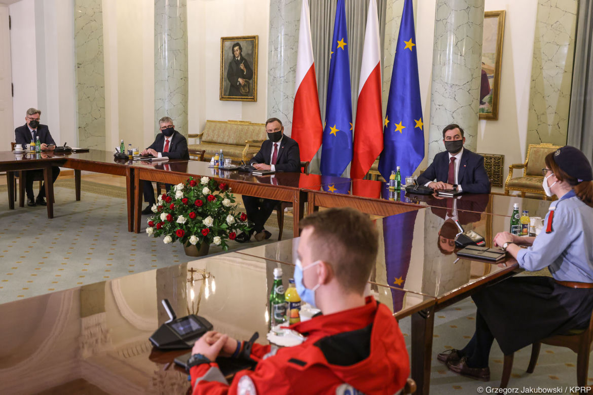 Andrzej Duda na spotkaniu z harcerzami