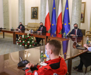 Andrzej Duda na spotkaniu z harcerzami