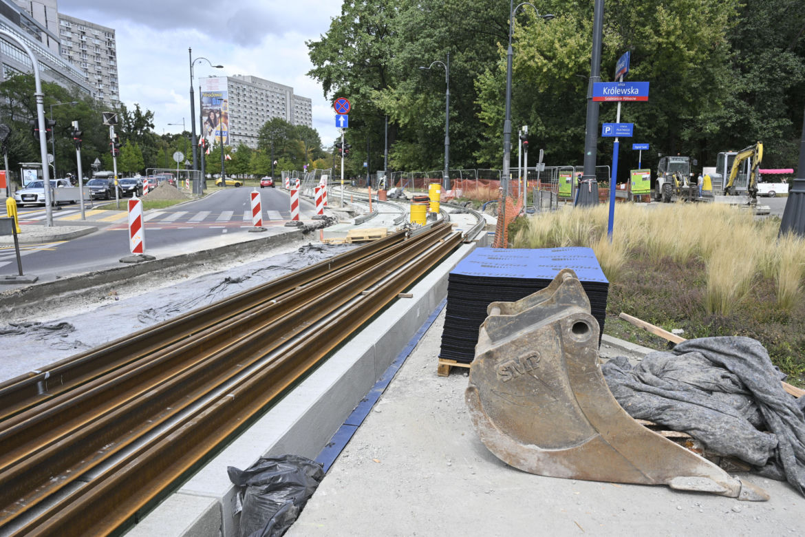 Remont torowiska na ul. Marszałkowskiej (sierpień 2025)