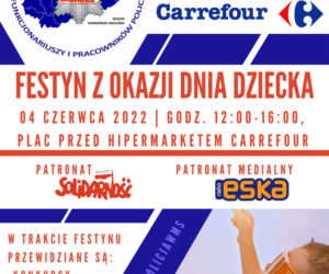 Festyn z okazji Dnia Dziecka na placu przed Carrefour