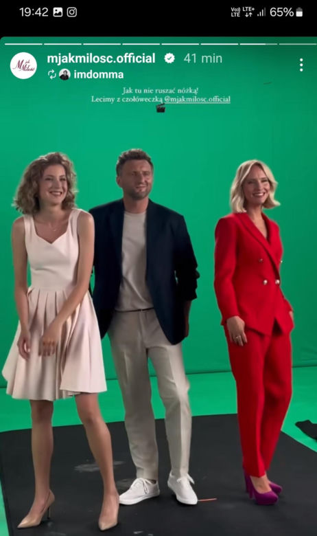 M jak miłość nowa czołówka po wakacjach 2024. Dorota (Iwona Rejzner), Bartek (Arkadiusz Smoleński), Natalka (Dominika Suchecka)