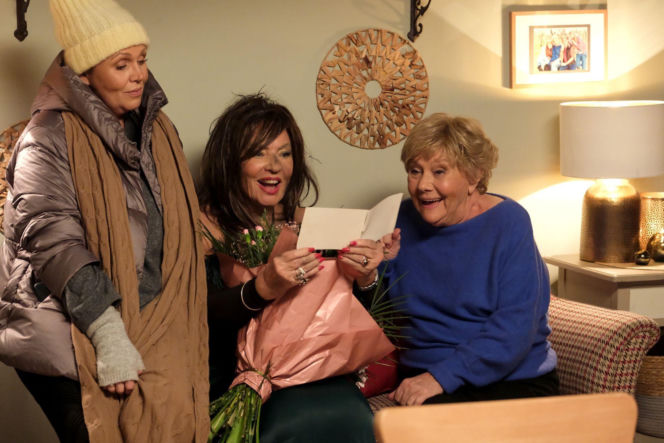 Walentynki z M jak miłość odcinek specjalny. Simona (Agnieszka Fitkau-Perepeczko), Marysia (Małgorzata Pieńkowska), Barbara (Teresa Lipowska)