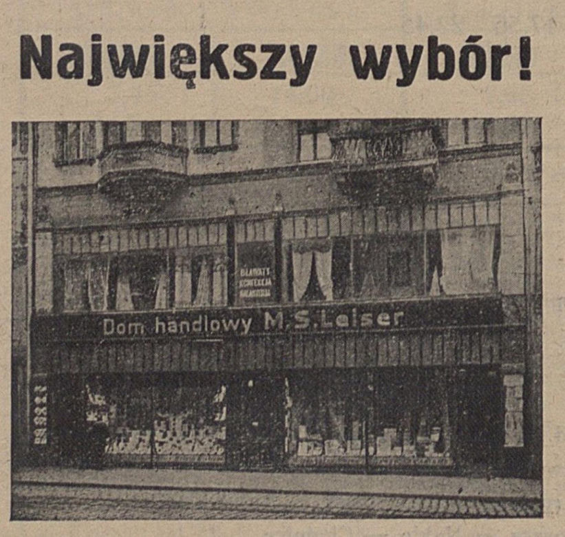 PDT Toruń przed wojną. Wtedy Dom Handlowy M. S. Leiser, okres przedwojenny