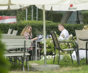 Spotkanie Jakuba Stefaniaka PSL i Katarzyny Piekarskiej SLD