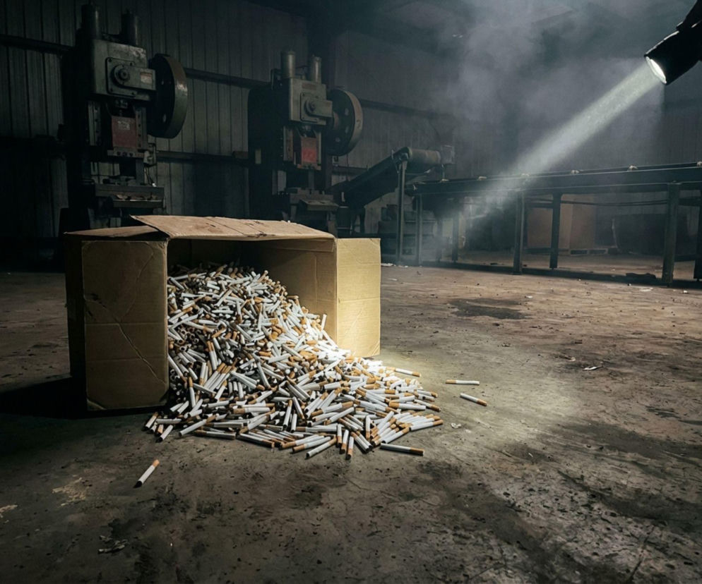 Nielegalna fabryka papierosów w kujawsko-pomorskim. Działała w tym miejscu 