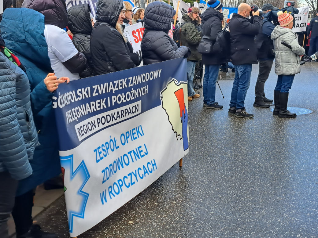 Protest pielęgniarek w Tarnowie
