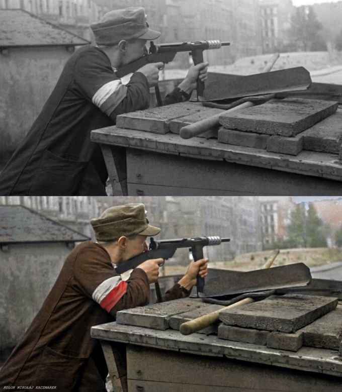 Powstanie Warszawskie 1944r. Koloryzacja fotografii powstańczej