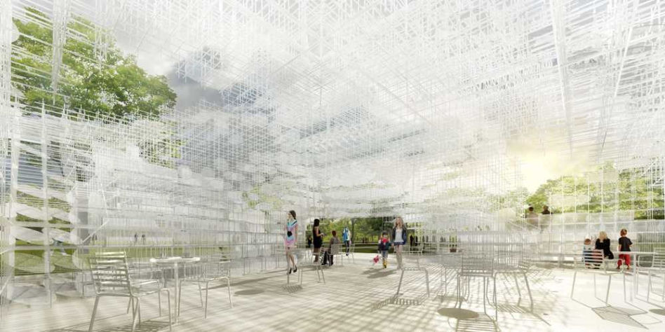 Wnętrze Serpentine Gallery Pavilion 2013. Autor: Sou Fujimoto. Fot. © Studio Cyrille Thomas. Materiały prasowe Serpentine Gallery