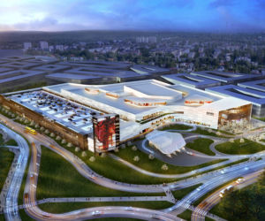 Galeria Echo Katowice – nowa inwestycja spółki Echo Investment – widok z lotu ptaka (wizualizacja)