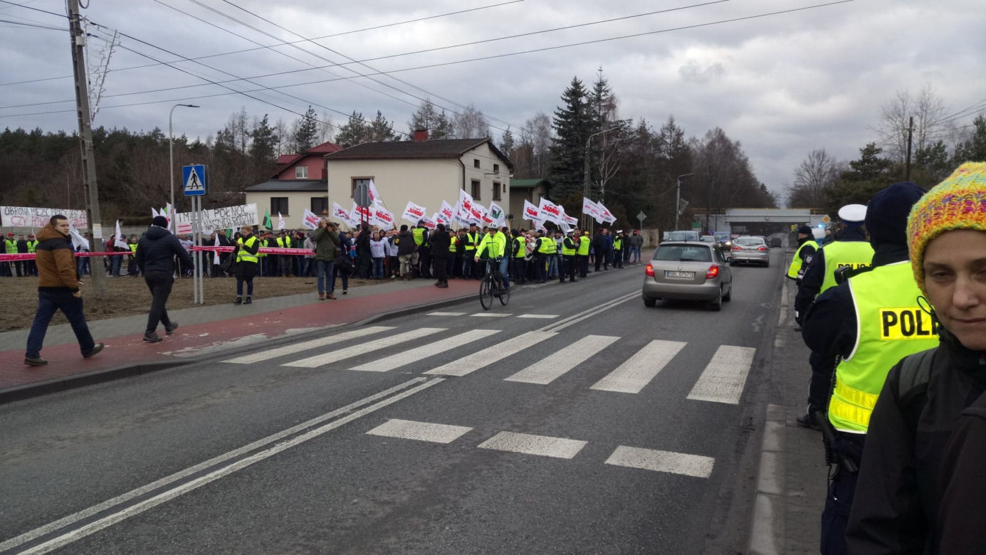 Protest w Imielinie