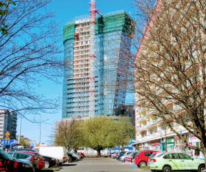 Budowa Hanza Tower - kwiecień 2020
