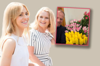 Donald Tusk z bukietami na Dzień Kobiet