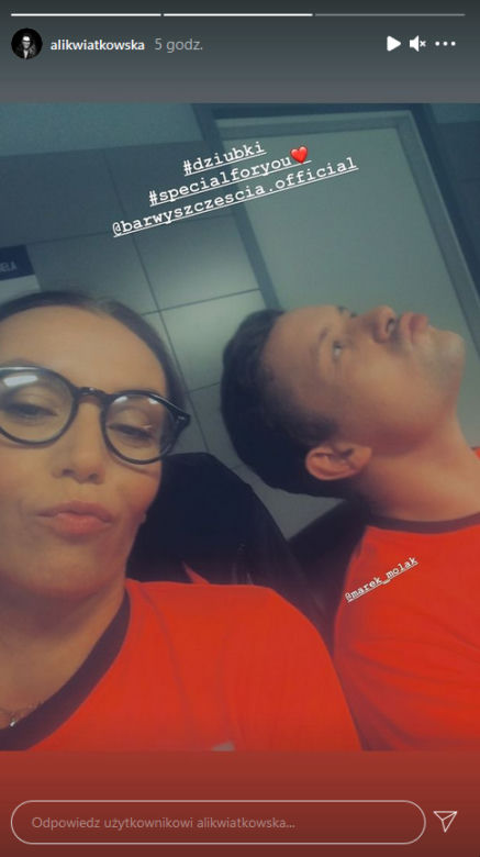 Barwy szczęścia. Szczepka (Alicja Kwiatkowska), Hubert (Marek Molak)