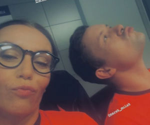 Barwy szczęścia. Szczepka (Alicja Kwiatkowska), Hubert (Marek Molak)